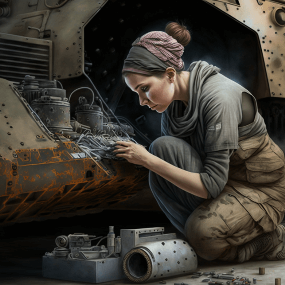 female armoured vehicle